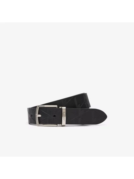 Lacoste ремінь шкіряний чорний
