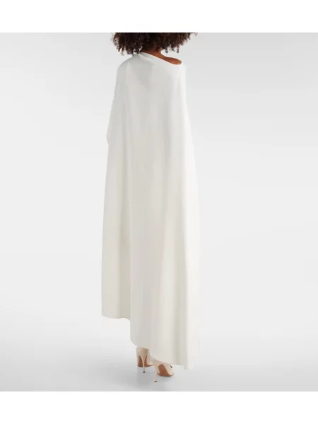 Rochie midi Valentino de mătase până la genunchi de costum alb