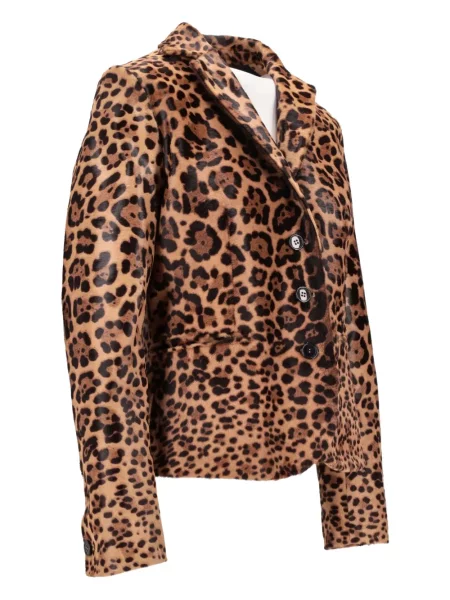 Geanta de piele La Rose cu imagine cu model leopard roz