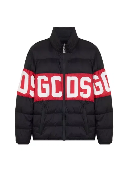 Kurtka puchowa Gcds z logo czarna
