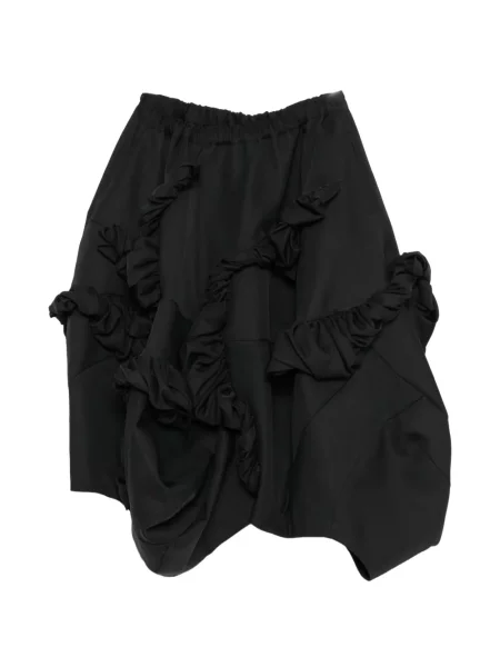 Asymetrické sukně Comme Des Garçons s volány černé