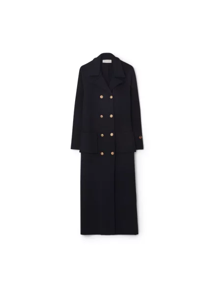 Płaszcz Busnel wełniany niebieski