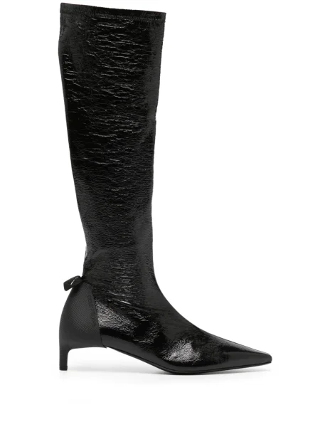 Botine Courreges din piele negru