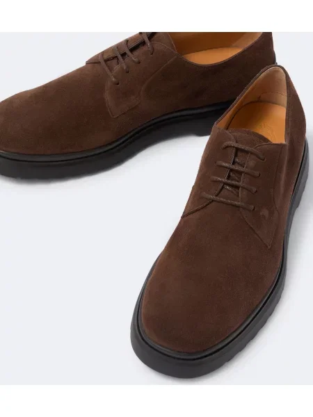 Nizki čevlji Tod's z vezalkami iz semiša rjava
