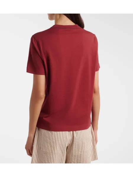 Tricou Brunello Cucinelli din jerseu roșu
