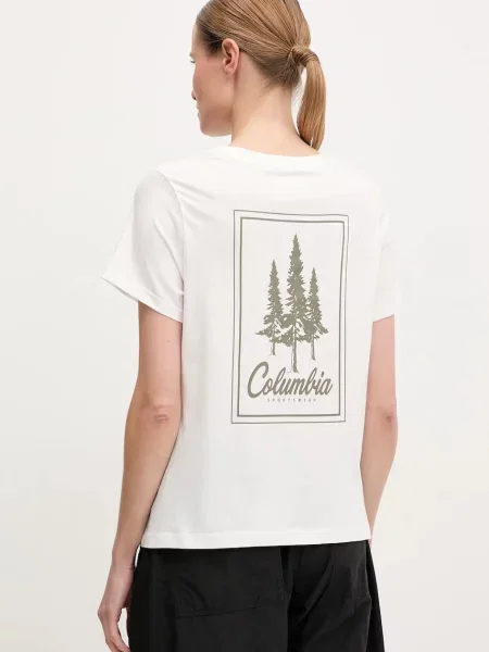 Columbia tričko Rolling Bend bílé
