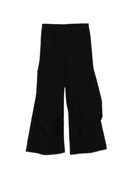 Drapované zvonové přikrýt zvonové kalhoty Songzio černé