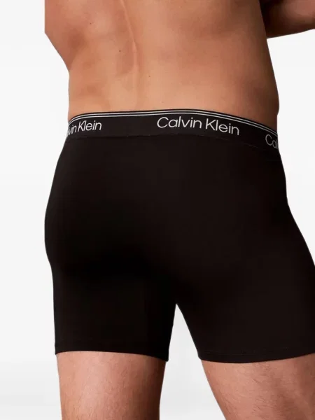 Boxeri Calvin Klein Underwear cu autograf negru