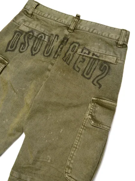 Dětské cargo kalhoty Dsquared2 zelené