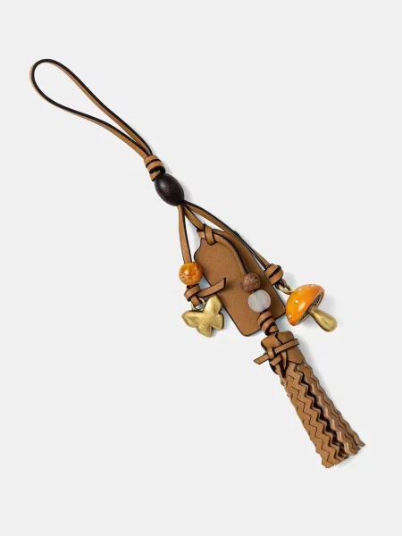 Usnjen obesek za ključe Coach Heritage rjava