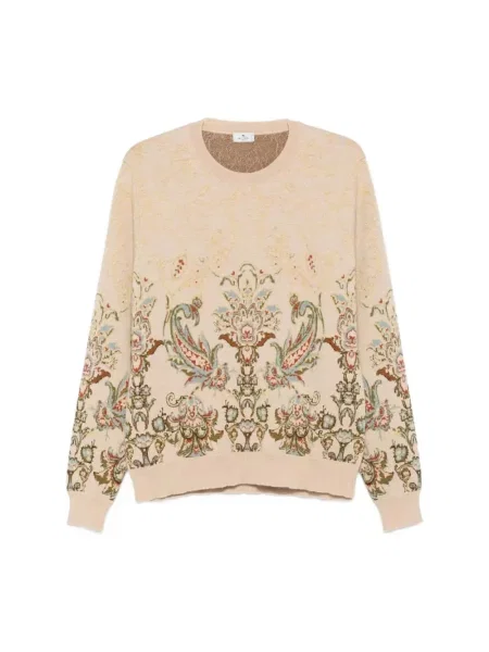 Sweter Etro wełniany beżowy