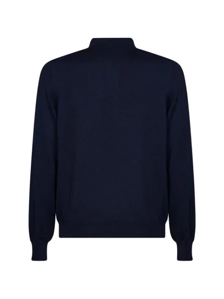 Lung tricou polo D4.0 tricotate albastru