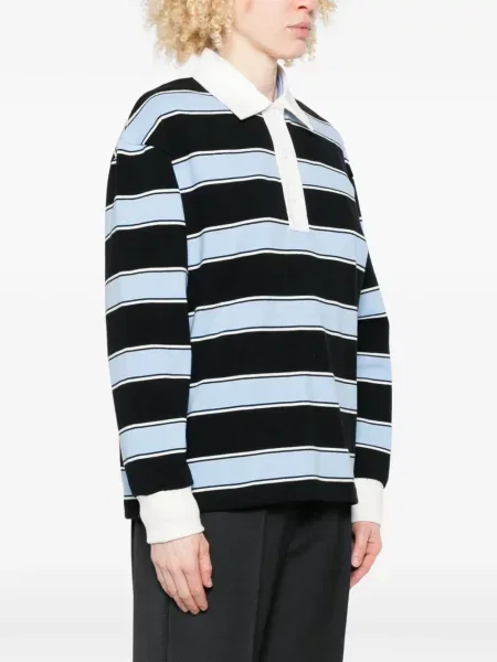 Top Closed cu dungi albastru