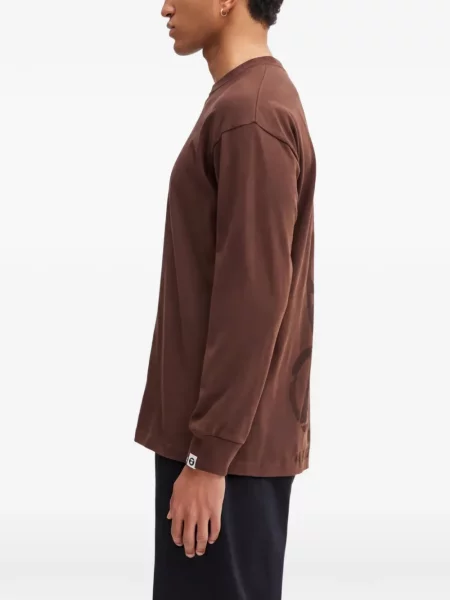 Lung tricou Aape By A Bathing Ape cu imagine maro