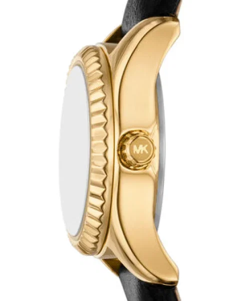 Michael Kors Karóra Lexington Lady bőr hozzáadásával fekete