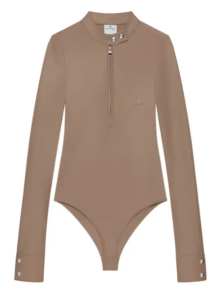 Długi body Courreges brązowy