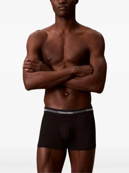 Boxeri Calvin Klein Underwear cu autograf negru
