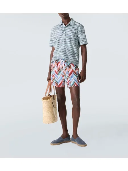 Tricou polo Missoni albastru