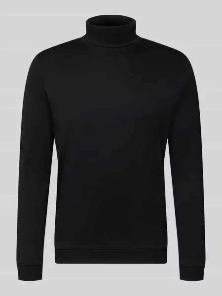 Longsleeve z czystej bawełny o kroju regular fit Model Pima' Ragman czarna