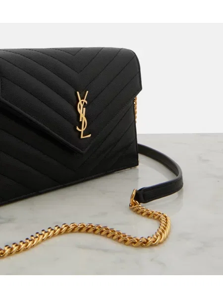 Colier Saint Laurent din piele negru