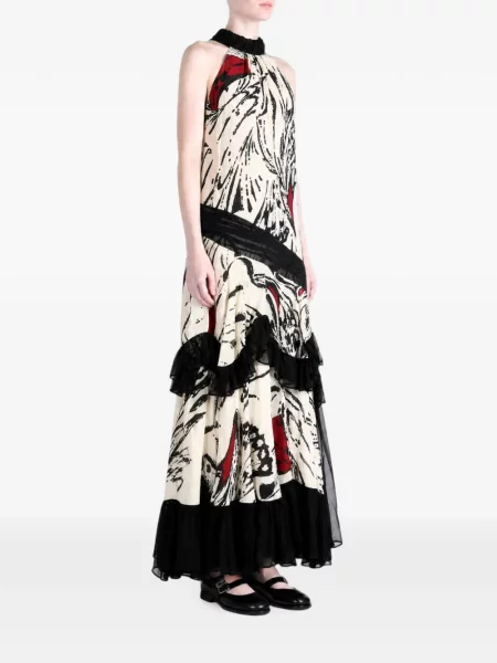 Rochie maxi Yangkehan cu model floral cu imagine