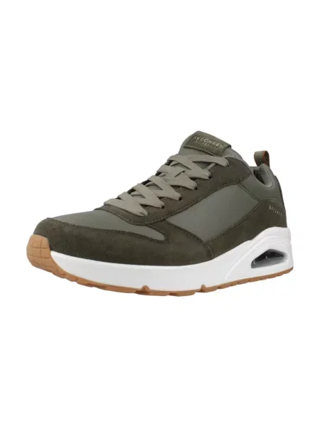 Sneakersy Skechers zamszowe zielone