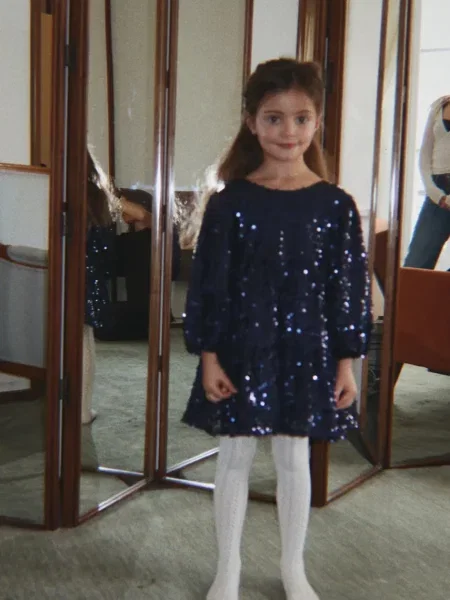 Konges Sløjd рокля LILA SEQUINS BOW DRESS
