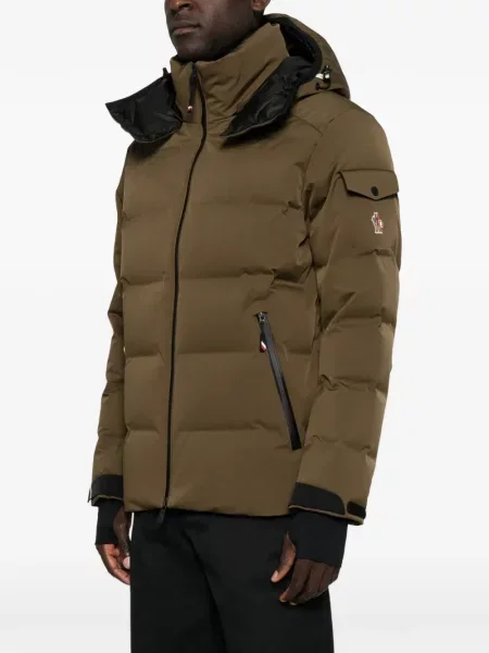 Geacă Moncler Grenoble cu glugă verde