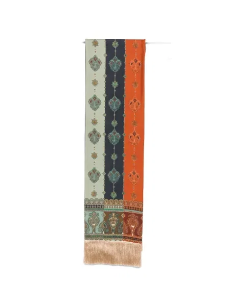 Fular Zimmermann cu franjuri cu model paisley