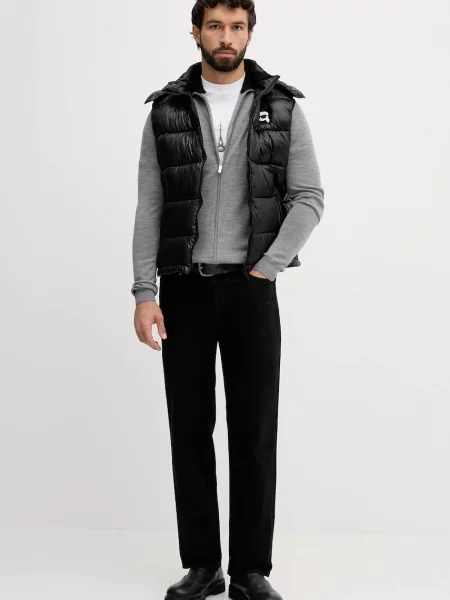 Karl Lagerfeld sweter wełniany szary