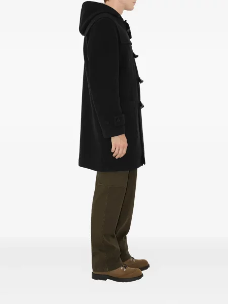 Palton Burberry de lână negru