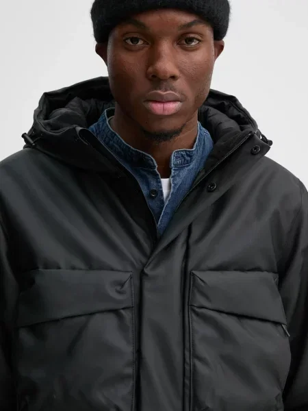 Rains Яке Askim Long Insulated Cargo Jacket черно