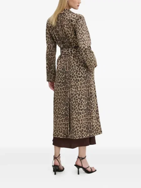 Palton Never Fully Dressed cu imagine cu model leopard