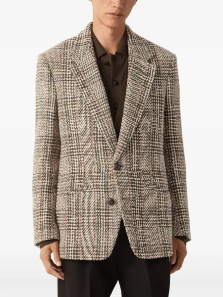 Μάλλινος καρό μπλέιζερ Zegna