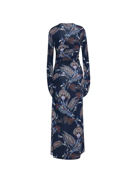 Rochie maxi Cara Cara cu imagine cu model paisley albastru