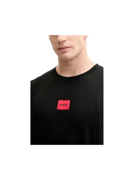 Piżama Hugo z logo czarna