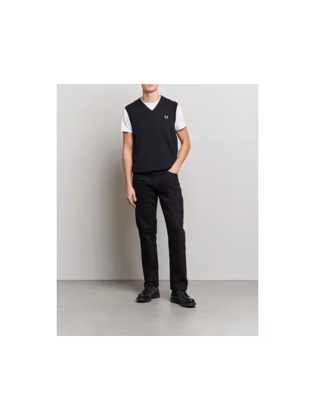 Dzianinowy sweter Fred Perry czarny