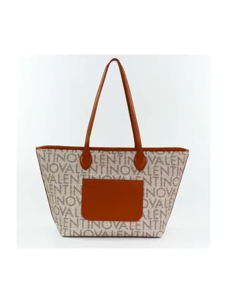 Shopper kabelka Valentino Bags s autogramom béžová