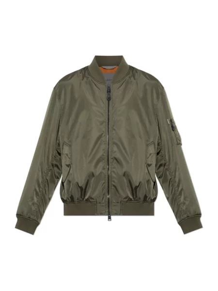 Kurtka Balenciaga z logo zielona