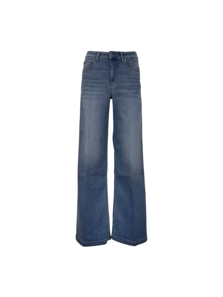 Szerokie proste jeansy Liu Jo niebieskie