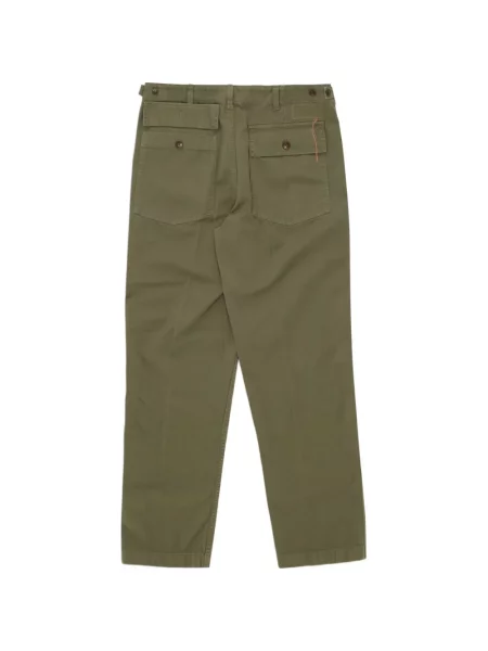 Pantaloni Fortela cu model herringbone verde