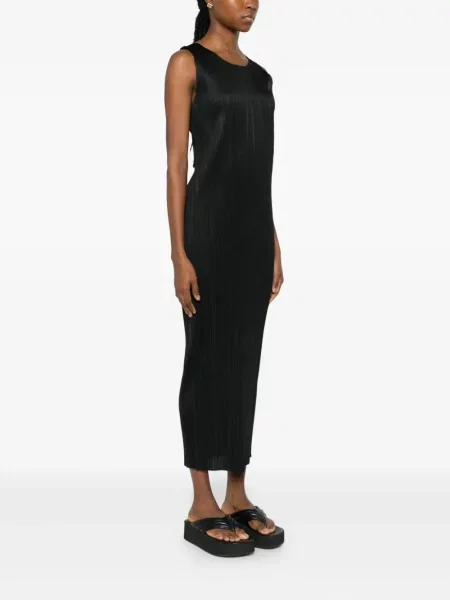 Αμάνικη κοστούμι αμάνικο φόρεμα Pleats Please Issey Miyake μαύρο