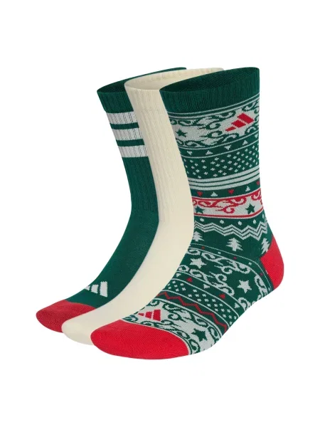 ADIDAS SPORTSWEAR Sportske čarape Christmas pijeska / tamno zelena crvena