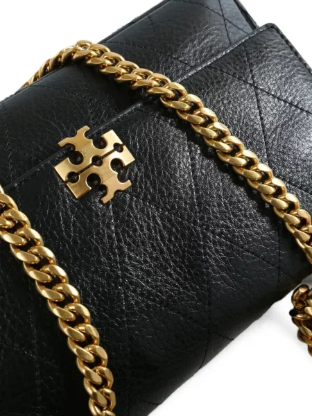 Matlasat geantă Tory Burch din piele negru