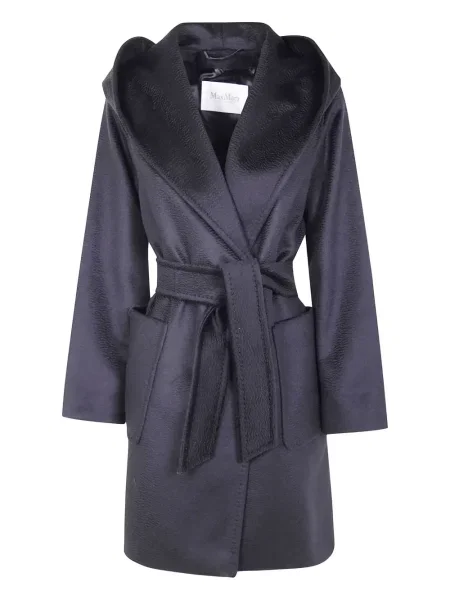 Palton Max Mara cu glugă negru