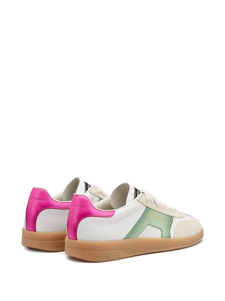 Fűzős csipkés sneaker Santoni fehér