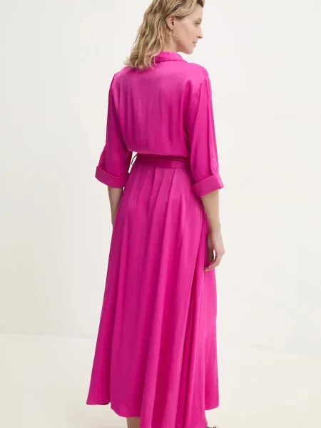 Answear Lab rochie maxi evazati roz