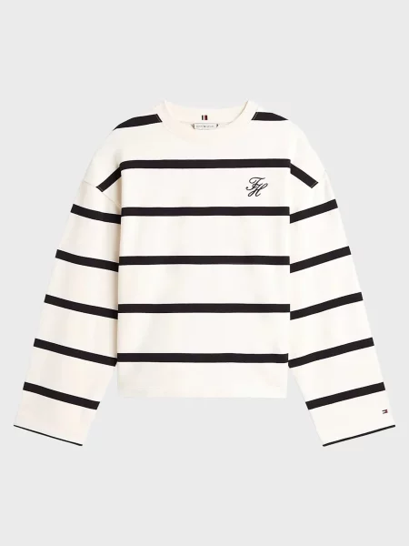 Лонгслив Tommy Hilfiger в полоску белый