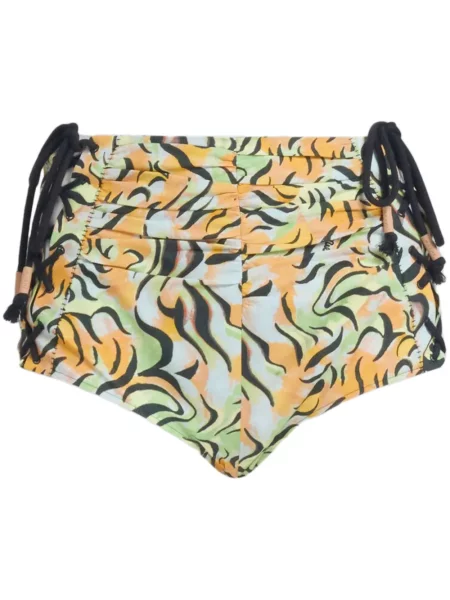 Pantaloni scurți Marni cu imagine din poplin portocaliu