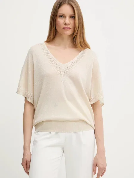 Morgan sweter MCHRIS lekki MCHRIS beżowy